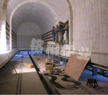 拱頂臺車式電阻爐施工現(xiàn)場